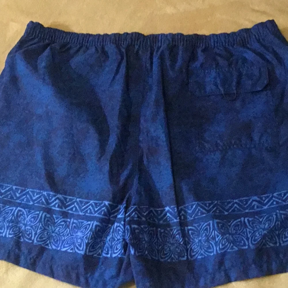 Nautica Deep Blue Patterned Men’s Swim Trunks